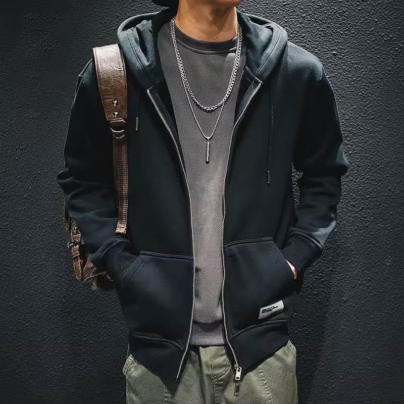 Men’s Trendy Hooded Cardigan Zip-Up