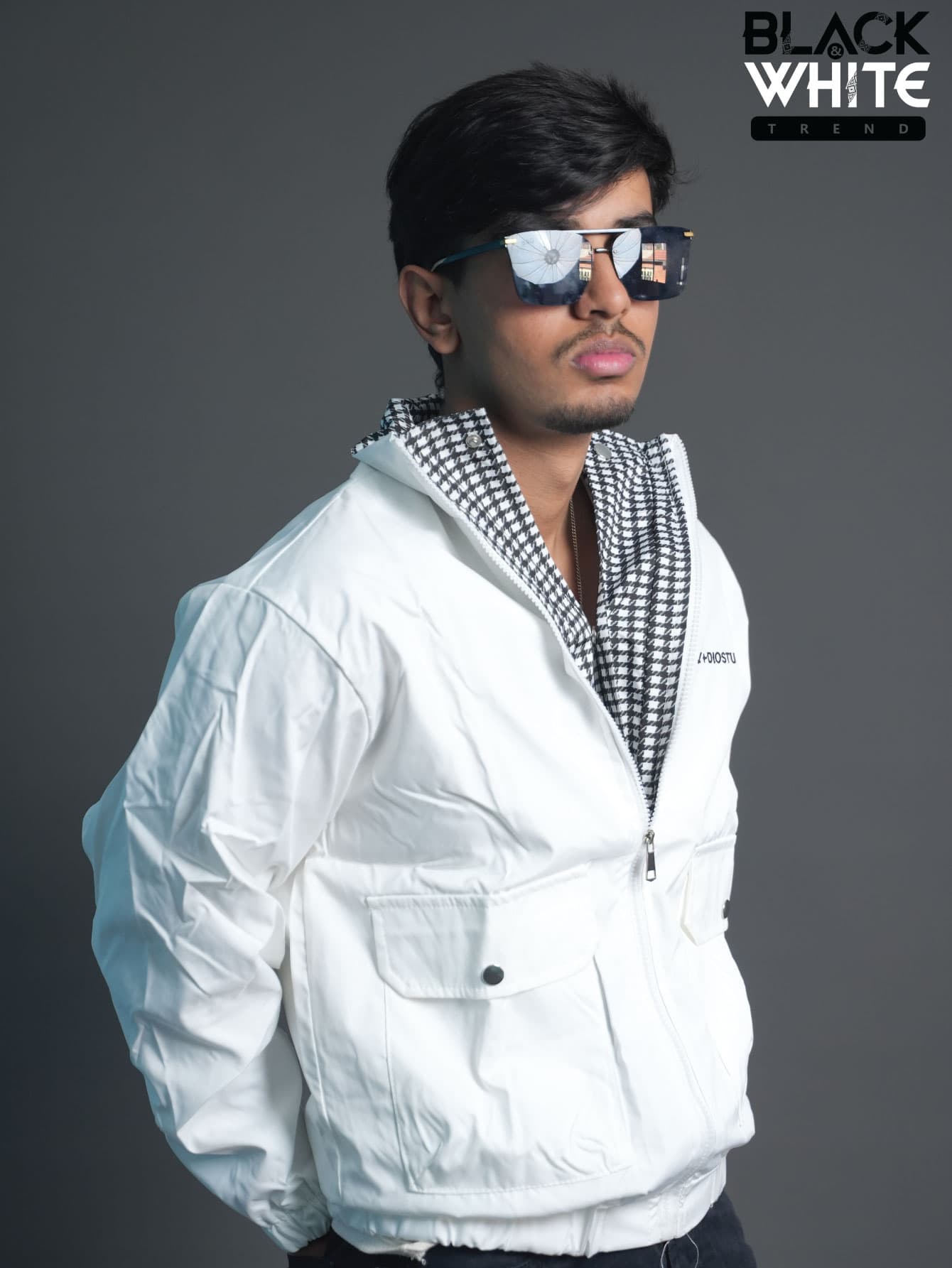 New Autumn/Winter Men's Slim Fit Stand Collar Workwear Jacket – Versatile Trendy Top for Youth